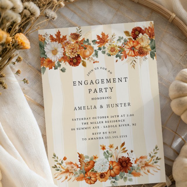 Invitación al compromiso floral de otoño (Subido por el creador)