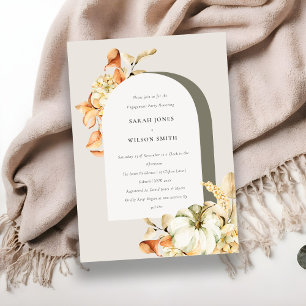Invitación al compromiso floral del arco de calaba