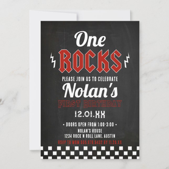Invitación al concierto de guitarra de cumpleaños  (Anverso)