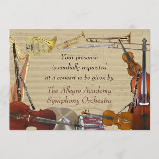 Invitación al concierto de orquesta instrumental