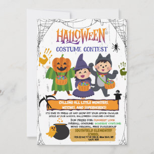 Invitación al concurso de disfraces de Halloween