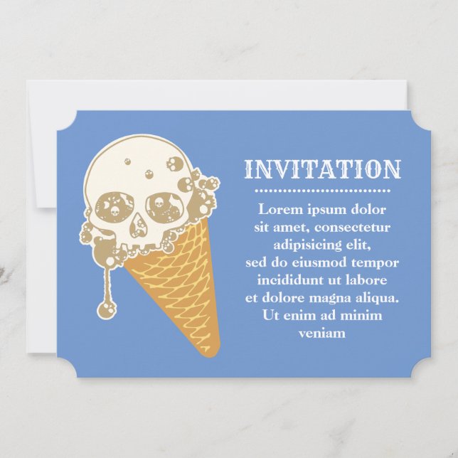 Invitación al cono de crema de hielo del mal (Anverso)