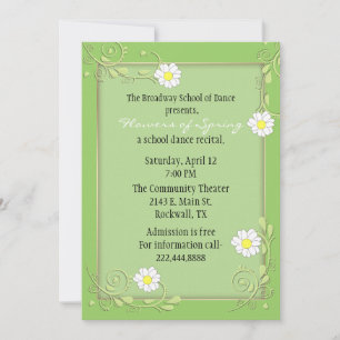 Invitación al considerando floral verde Personaliz