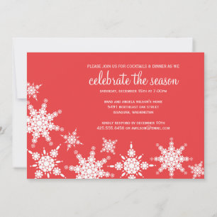 Invitación al copo de nieve Polka Dot