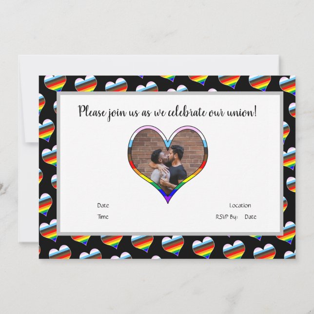 Invitación al corazón arcoiris (Reverso)