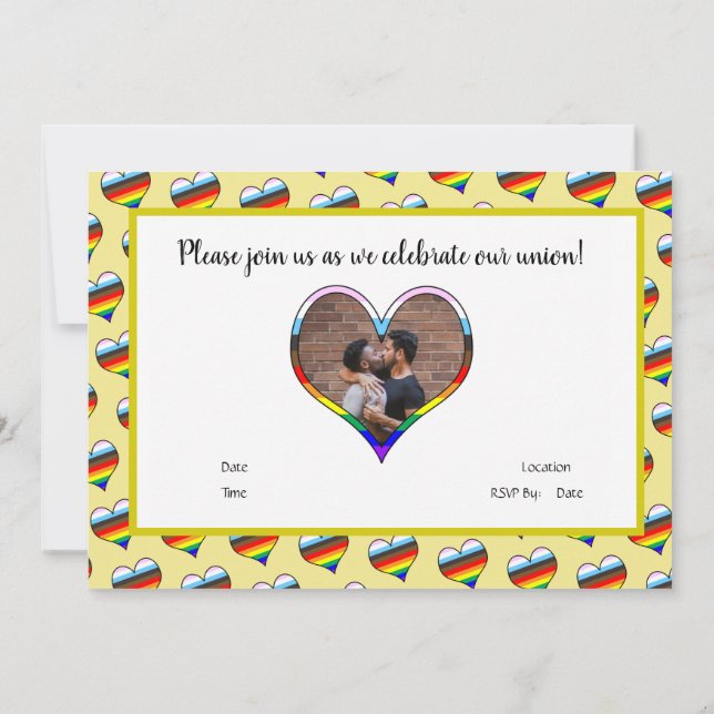 Invitación al corazón arcoiris (Reverso)