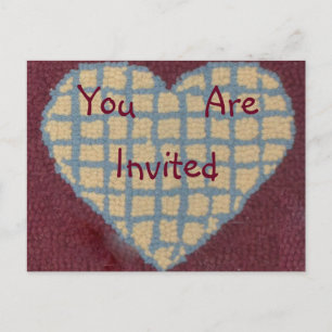 Invitación al corazón de la alfombra enganchada
