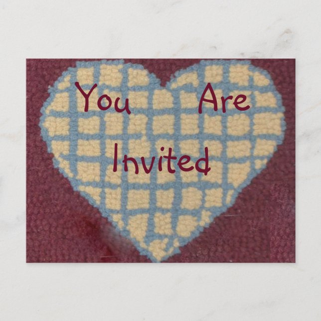 Invitación al corazón de la alfombra enganchada (Anverso)