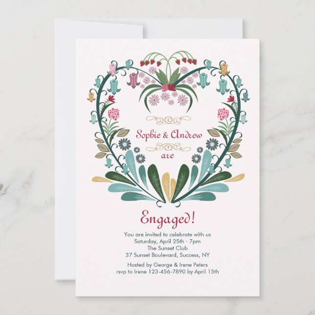 Invitación al Corazón de las Flores (Anverso)