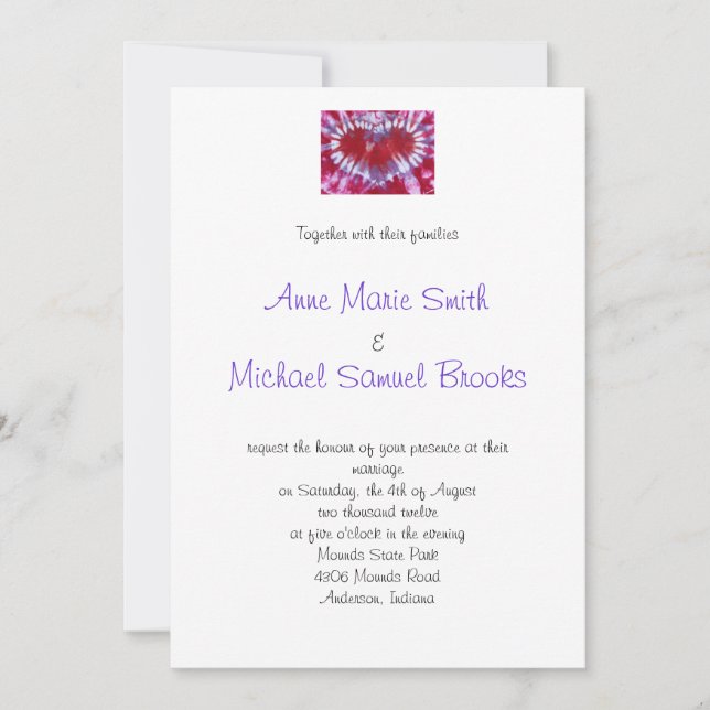 Invitación al corazón de tinte (Anverso)