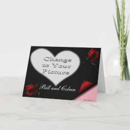 Invitación al corazón y Rosas - personalizar en cu