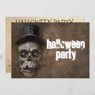 Invitación al cráneo de fiesta de Halloween person