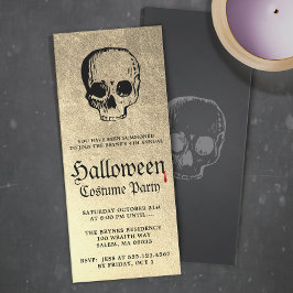 Invitación al cráneo de la fiesta de Halloween par