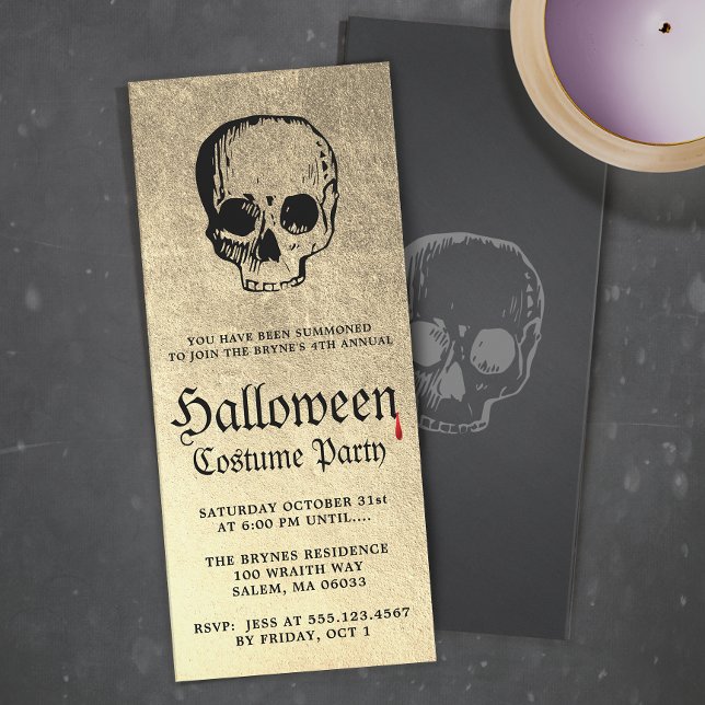 Invitación al cráneo de la fiesta de Halloween par (Subido por el creador)