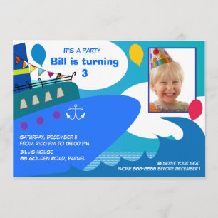Invitación al cumpleaños 027: Buque de crucero