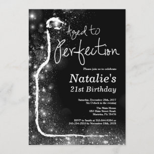 Invitación al cumpleaños 21. Antiguo a Perfección