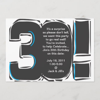 Invitación al cumpleaños 30 de SImple