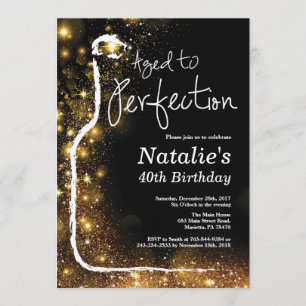 Invitación al cumpleaños 40. Antiguo a Perfección
