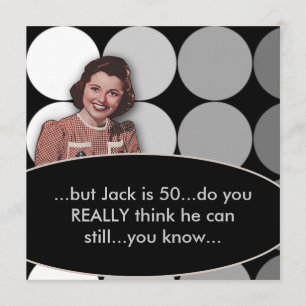 Invitación al cumpleaños 50 de Mans Retro