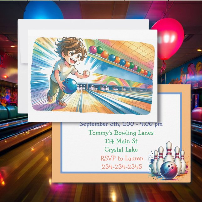 Invitación al cumpleaños animado de un niño Fiesta (Subido por el creador)