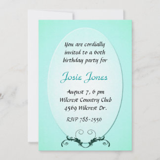 Invitación al cumpleaños Aquamarine