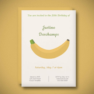 Invitación al cumpleaños bananero