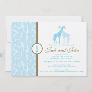 Invitación al cumpleaños - Chicos gemelos