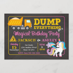 Invitación al cumpleaños conjunto de la construcci