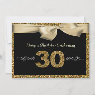 Invitación al cumpleaños de 50 mujeres con el oro 