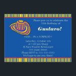 Invitación al cumpleaños de adultos colombianos<br><div class="desc">Esta invitación con tarjeta plana es perfecta para una ocasión Fiesta sorpresa de cumpleaños. Este diseño es delicado y único,  destacando su cultura. Puede personalizar de la tarjeta para ocasiones de cumpleaños rellenando sus datos y haciendo un pedido. Disfruta :)</div>