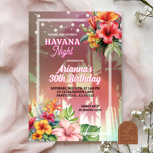 Invitación al cumpleaños de adultos de la noche de