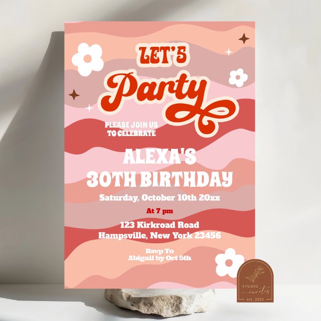 Invitación al cumpleaños de adultos Fiestas por "R (Subido por el creador)