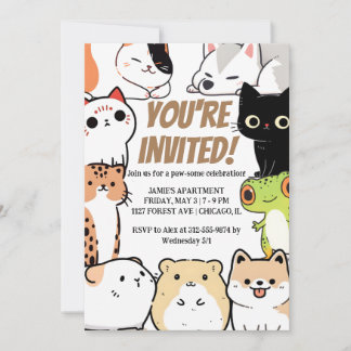 Invitación al cumpleaños de animales