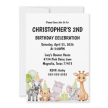 Invitación al cumpleaños de animales de la Selva V