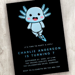 Invitación al cumpleaños de Axolotl Kid