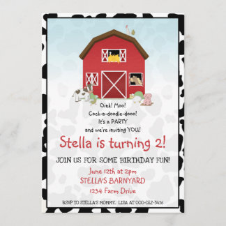 Invitación al cumpleaños de Barn