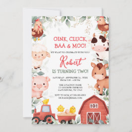 Invitación al cumpleaños de Barnyard