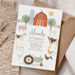 Invitación al cumpleaños de Barnyard Animals<br><div class="desc">¡Llamando a todos los animales fiestas! Celebra el cumpleaños de tu pequeña con esta invitación de granja,  que incluye animales de granja de todo tipo.</div>