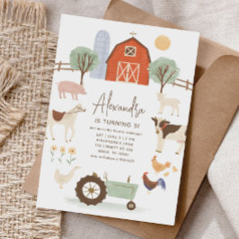 Invitación al cumpleaños de Barnyard Animals