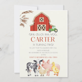 Invitación al cumpleaños de Barnyard de descarga i