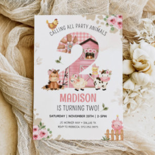 Invitación al cumpleaños de Barnyard FARM