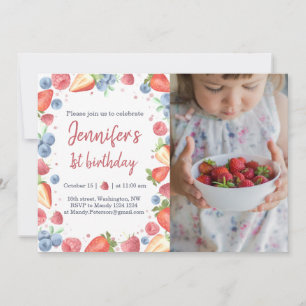 Invitación al cumpleaños de Berry Berry Baby Girl