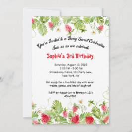 Invitación al cumpleaños de Berry Sweet Strawberry