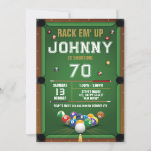 Invitación al cumpleaños de Billiards Digital Snoo