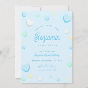 Invitación al cumpleaños de Blue Boy Little Squeri