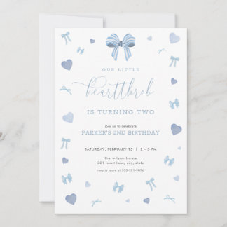 Invitación al cumpleaños de Blue Heartthrob