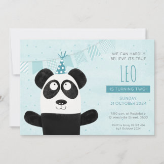 Invitación al cumpleaños de Blue Panda