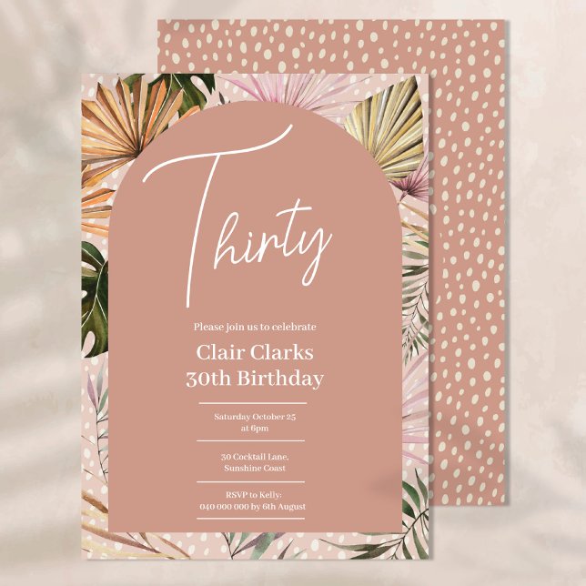 Invitación al cumpleaños de Boho para adultos (Subido por el creador)