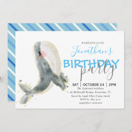 Invitación al cumpleaños de Boy Whale