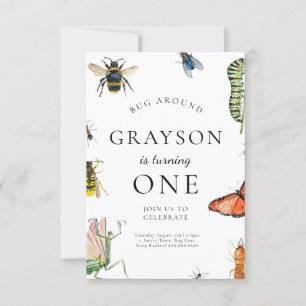 Invitación al cumpleaños de Bug para niños